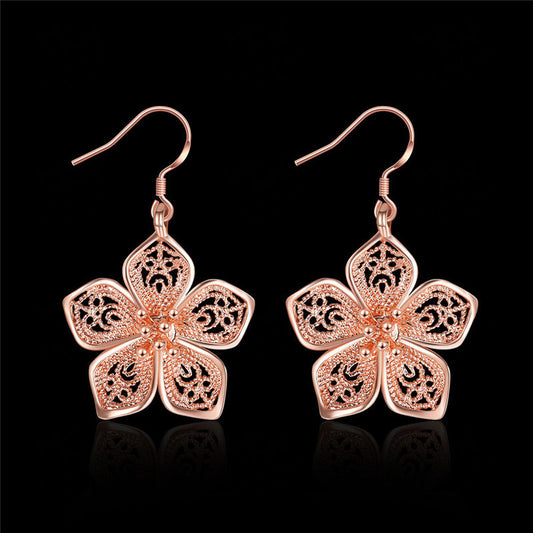 European and American Rose Gold Vintage Earrings Fashion Trend