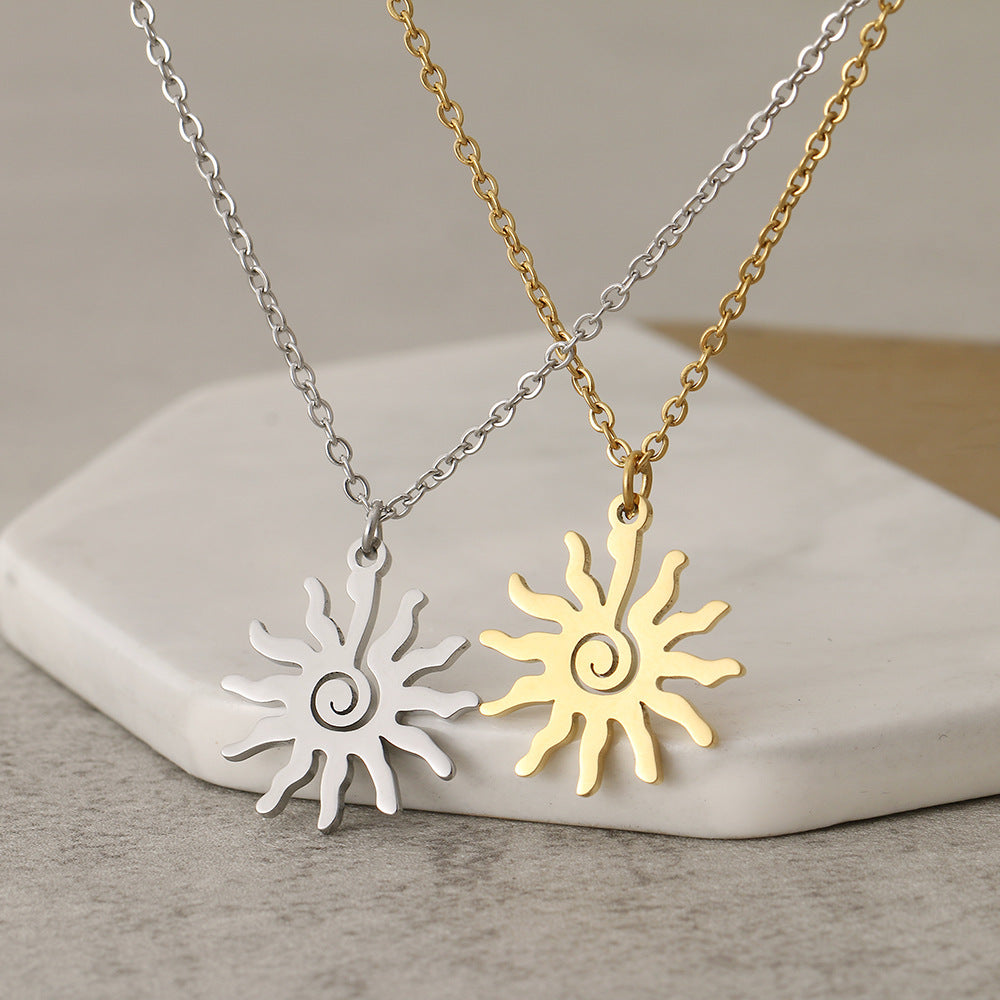 Women's Spiral Sun Fashion Necklace