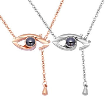 Simple geometric clavicle chain short personality triangle rose gold necklace girlfriends sister necklace