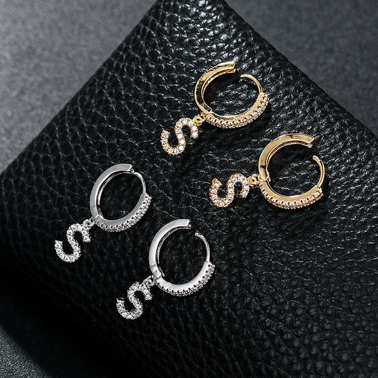 Women's Korean Style Small Earrings Half Circle