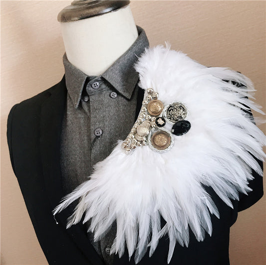Bar Singer Performance Accessories Feather Brooch