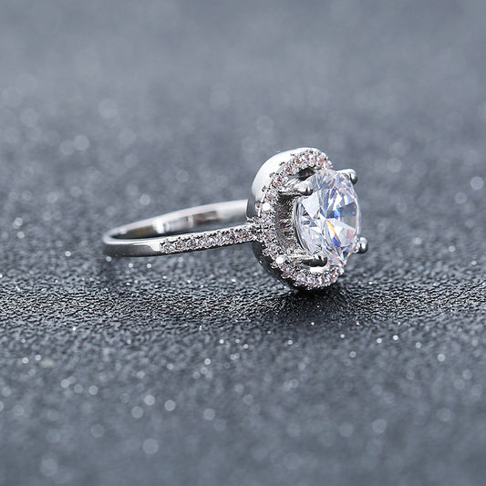 Aliexpress eBay Wedding Engagement Ring Factory wholesale zircon ring Nvjie paktong explosion of Europe