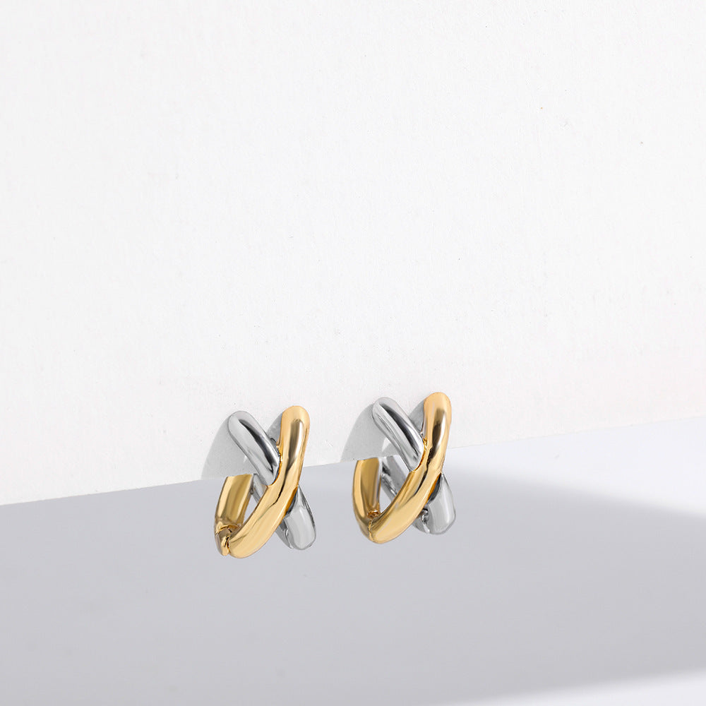 Fashion Circle Earrings Temperament Gold And Silver