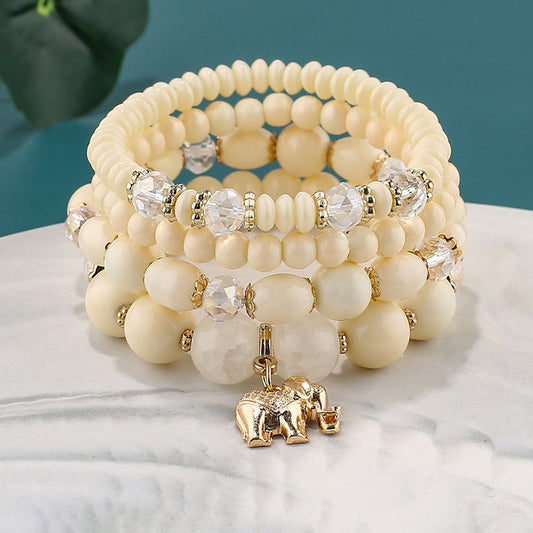 سوار كريستالي على شكل فيل أنيق للنساء