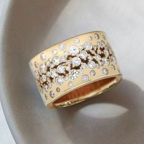 Female Simplicity Retro Fashion Full Zircon Ring