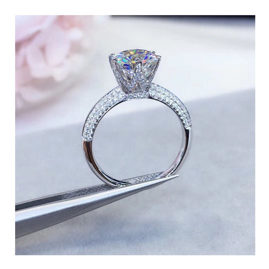 Half Of The Country Moissanite Diamond Ring Fidelity