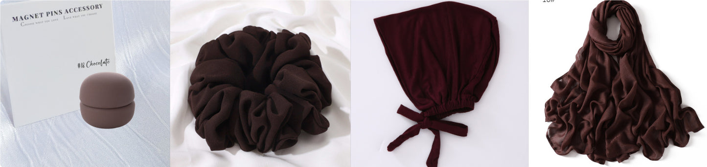 Solid Color Wide-brimmed Cotton And Linen Monochrome Scarf Veil