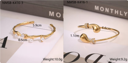 European And American Ins Fashion Design Stainless Steel Bracelet Opening Bracelet