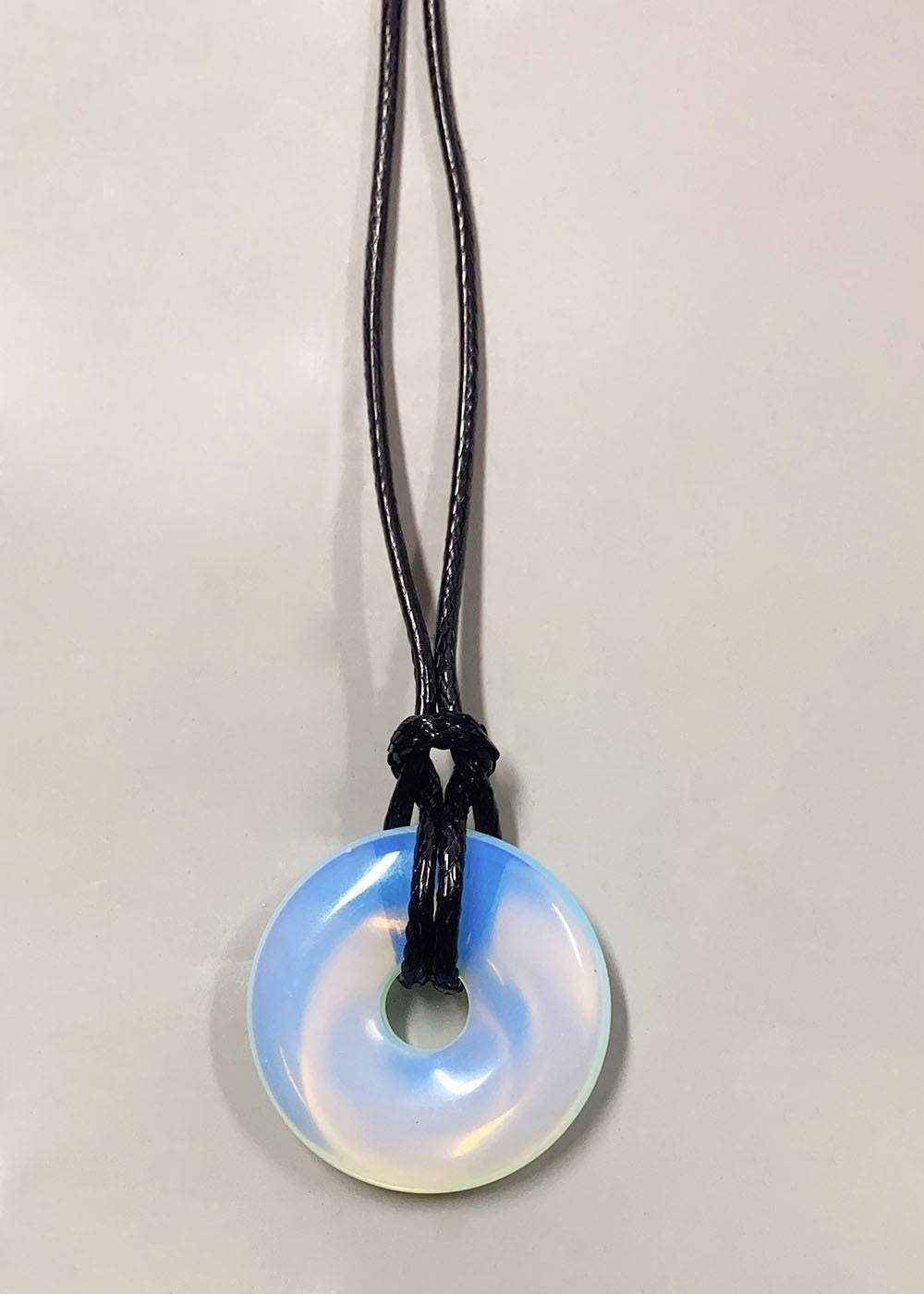 Personalized Cord Pendant Necklace Minimalist Adjustable