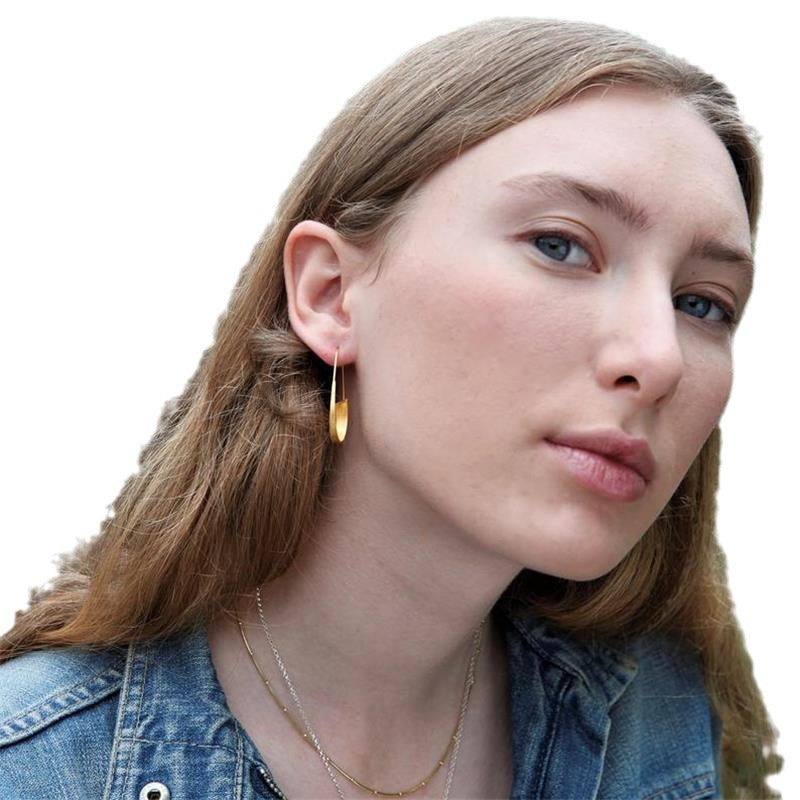 Lady's Round Spiral Geometric Earrings