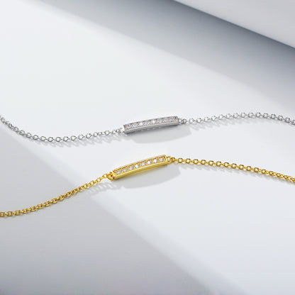 S925 Sterling Silver Simple Diamond Bracelet