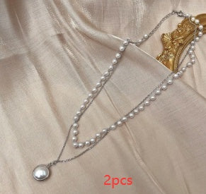 قلادة تشوكر ملونة لامعة على شكل سلسلة الترقوة للنساء