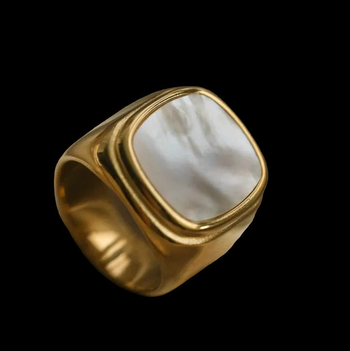 18k Gold Popular Titanium Steel Shell Ring