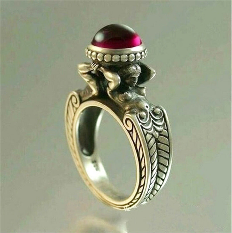 New Mermaid Alloy Creative Female Vintage Ring