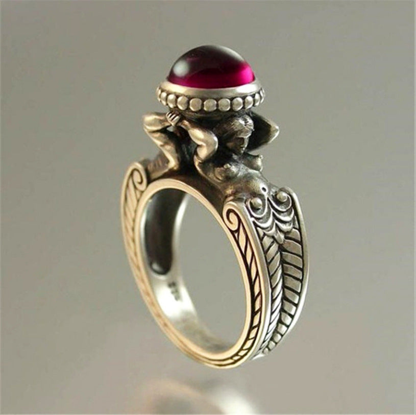 New Mermaid Alloy Creative Female Vintage Ring