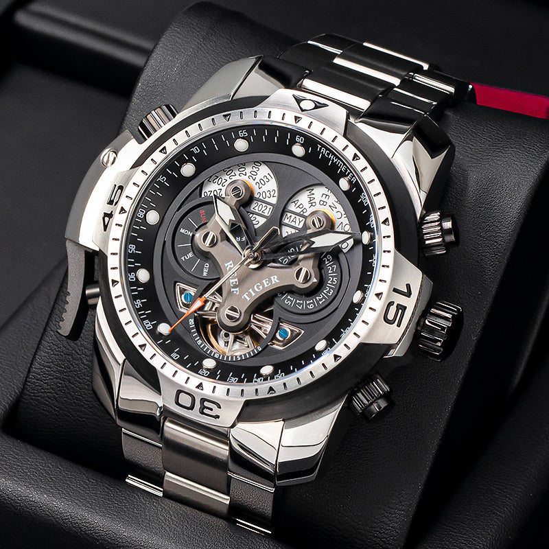 REEF TIGER Men's Mechanical Watch - Stylish and Durable Design with Waterproof and Strong Luminous Features