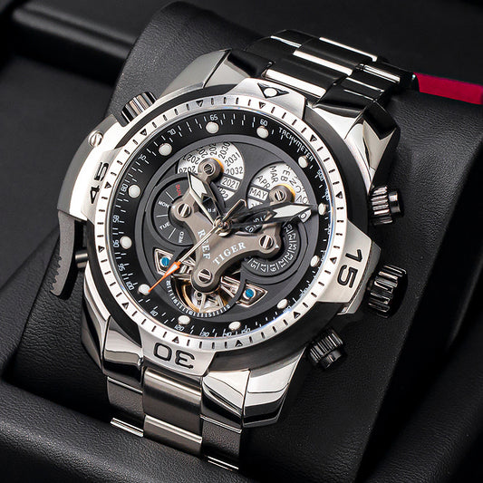 REEF TIGER Men's Mechanical Watch - Stylish and Durable Design with Waterproof and Strong Luminous Features