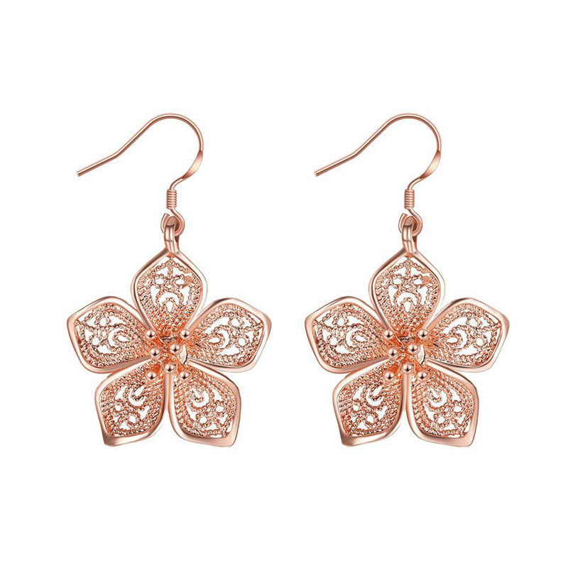 European and American Rose Gold Vintage Earrings Fashion Trend