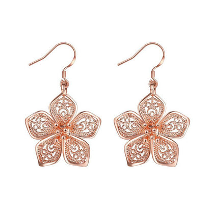 European and American Rose Gold Vintage Earrings Fashion Trend