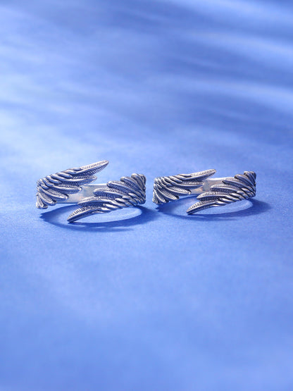 Angel Wings 999 Pure Silver Ring Sterling Silver Couple Ring