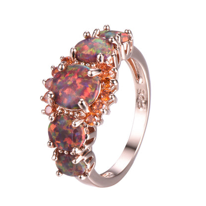 Oval Green Orpel Emerald Small Diamond Ring