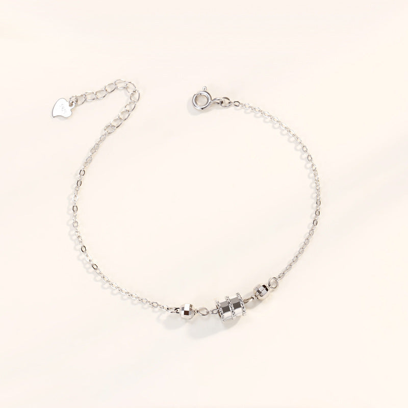 Elaine Schmuck S925 Sterling Silber Armband mit kleiner Taille, modisches Diamantarmband aus Japan und Südkorea, Schmuck für die Freundin