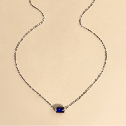 DIY Creative Fashion Mood Temperature Sensitive Color Changing Pendant Luck Beads Lucky Beads Stainless Steel Necklace For Women