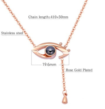 Simple geometric clavicle chain short personality triangle rose gold necklace girlfriends sister necklace