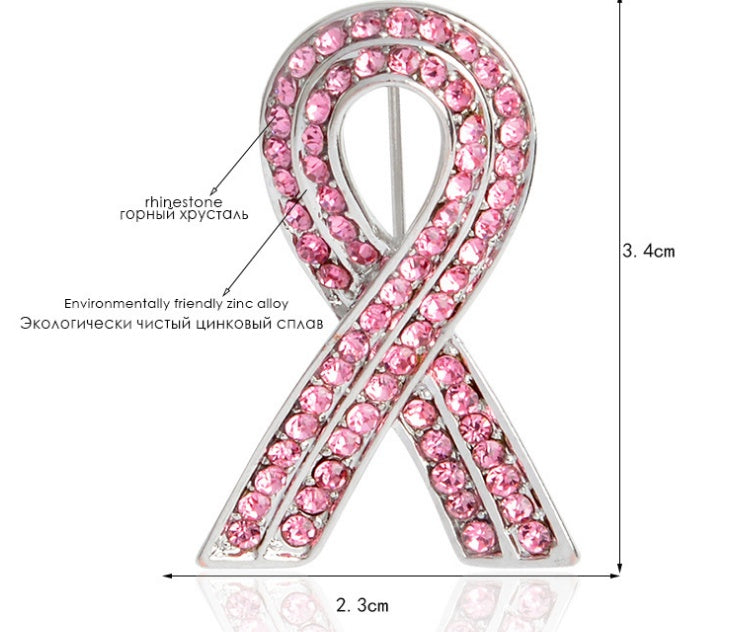 Fashion Ribbon Light Diamond Brooch