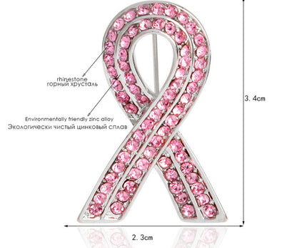 Fashion Ribbon Light Diamond Brooch