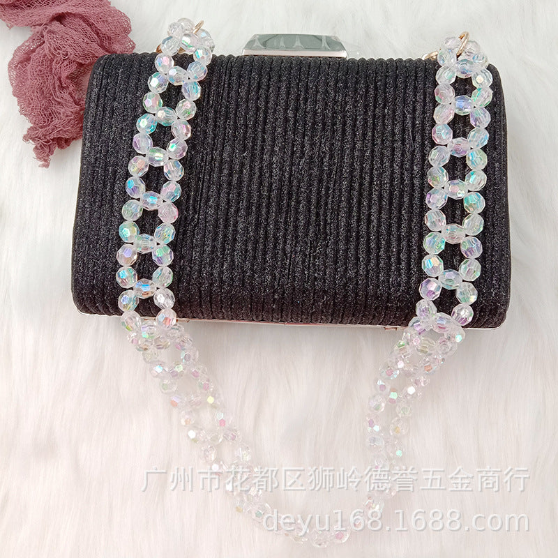 Hand-woven AB Colorful French Pearl Chain