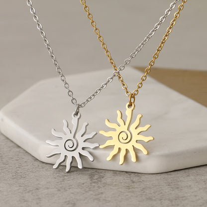 Women's Spiral Sun Fashion Necklace