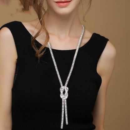 Retro decorative necklace women sweater chain summer dress