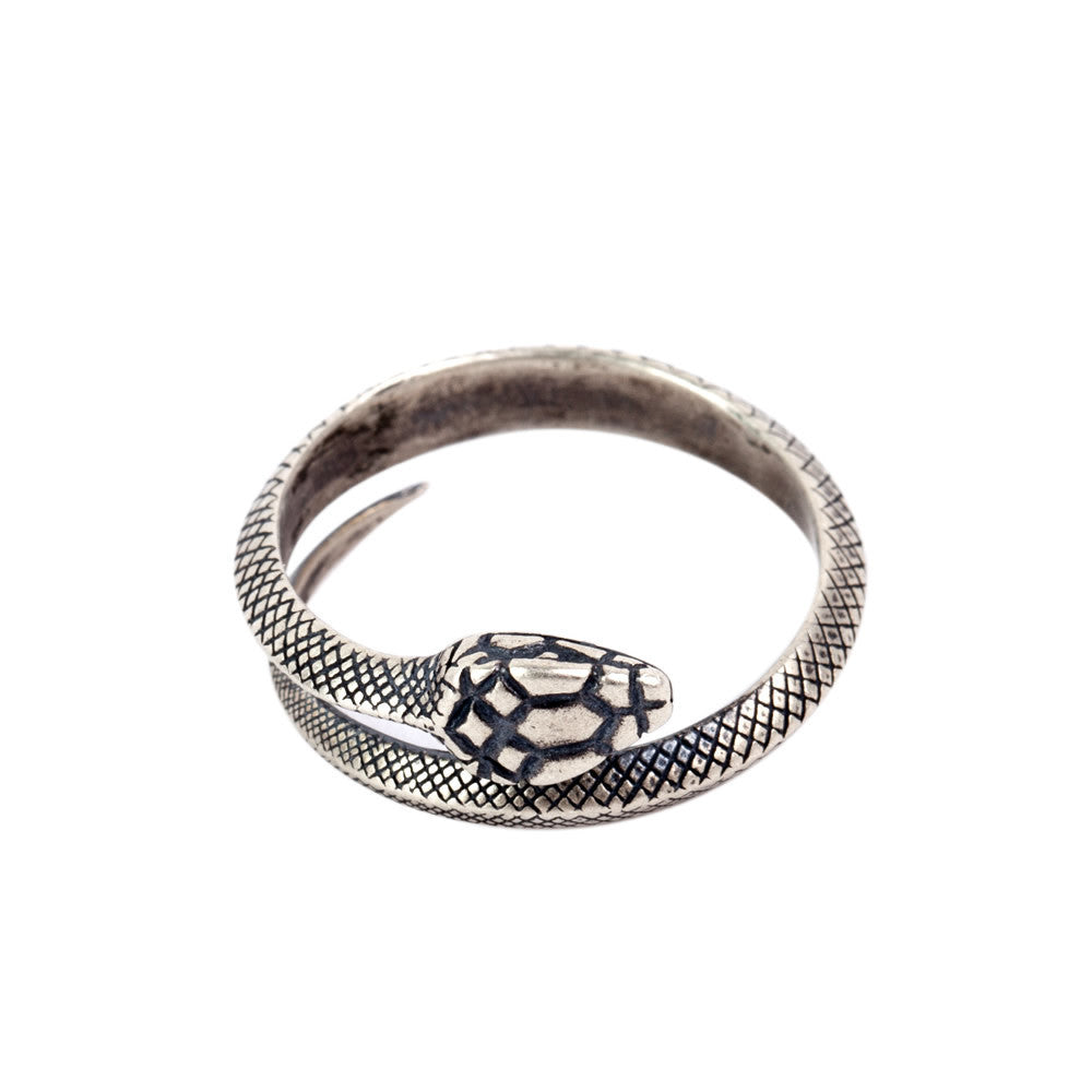 Mini Fashion Snake Ring in Sterling Silver