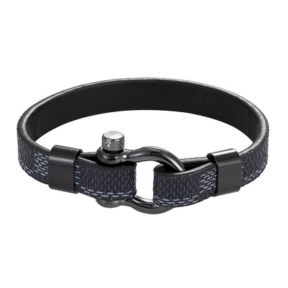 Bracelet Men's Titanium Steel Bracelet Horseshoe Buckle