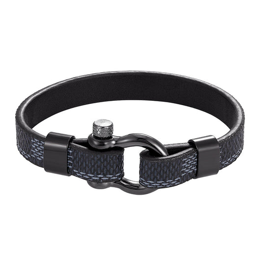 Bracelet Men's Titanium Steel Bracelet Horseshoe Buckle