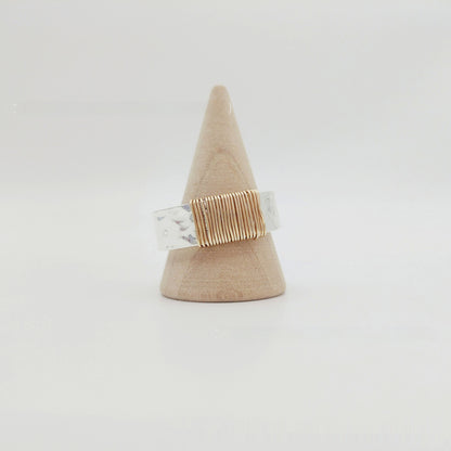 High-grade Vintage Ring Irregular Coil Simple Bracelet Wide Face Ring