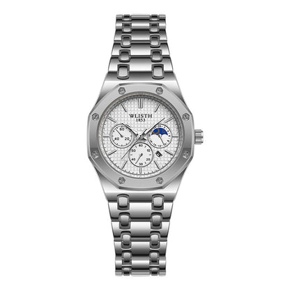 Women's Watch Luminous Steel Strap Calendar