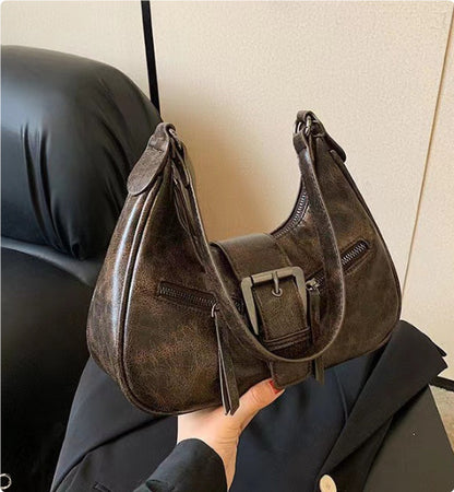 Women's One-shoulder Niche Original Design New Autumn And Winter Maillard Style Underarm Bag