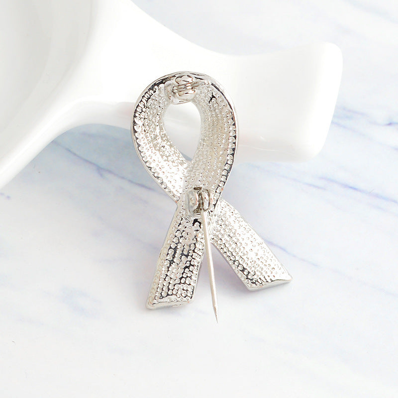 Fashion Ribbon Light Diamond Brooch
