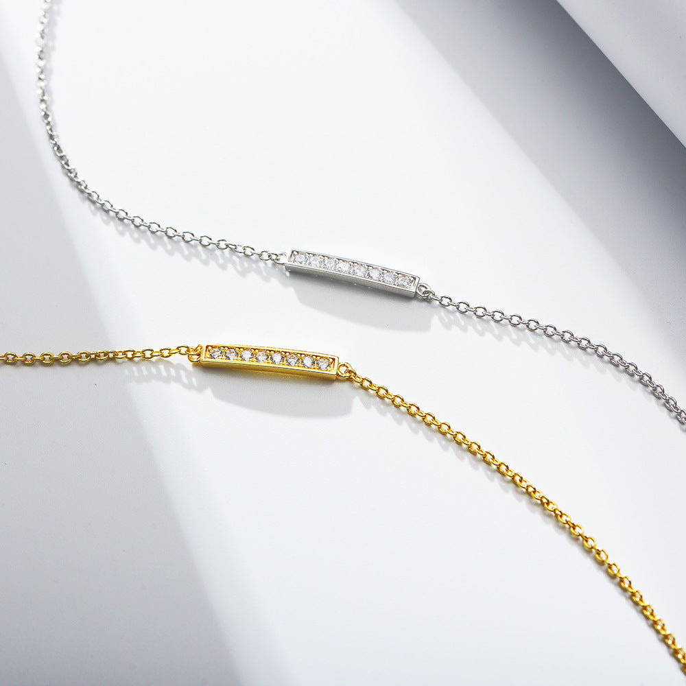 S925 Sterling Silver Simple Diamond Bracelet