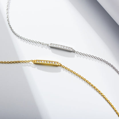 S925 Sterling Silver Simple Diamond Bracelet