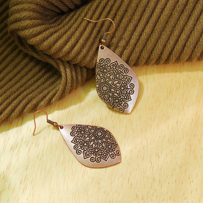 Retro Women's Fashion Personalized Printed Earrings