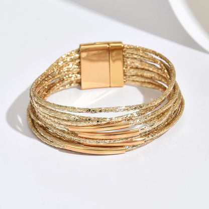 Multi-layer Magnetic Vintage Leather Bracelet For Women