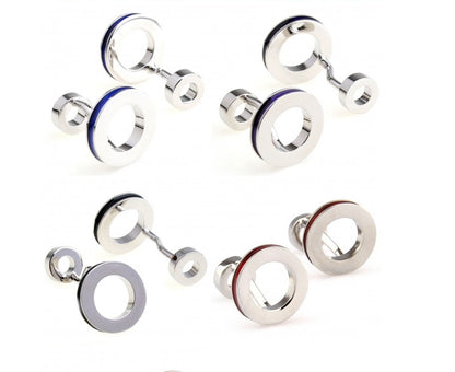 High Quality Cufflinks And Studs Fashionable Simple And Round