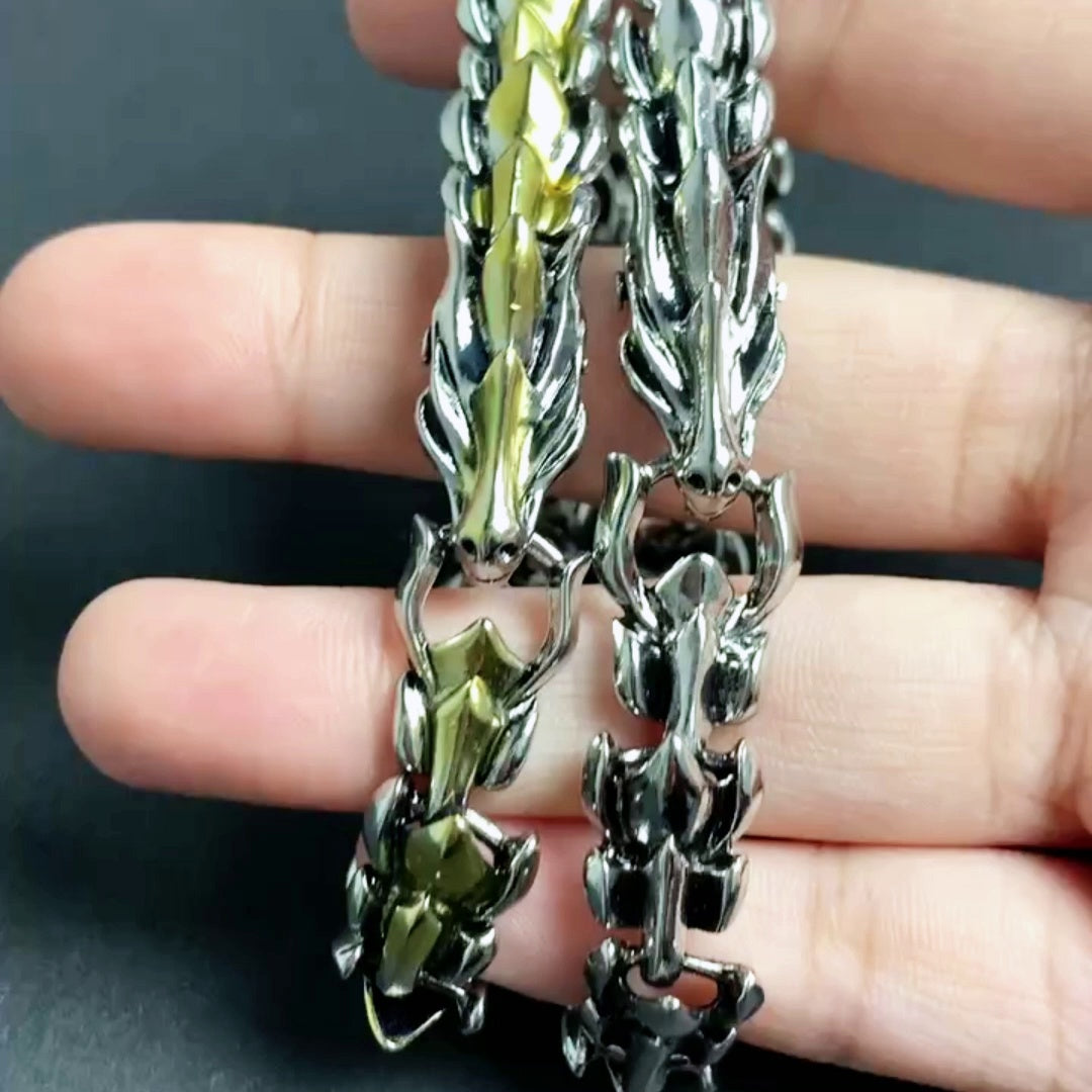 Men's Norse Viking Mythology Stainless Steel Faucet Bracelet