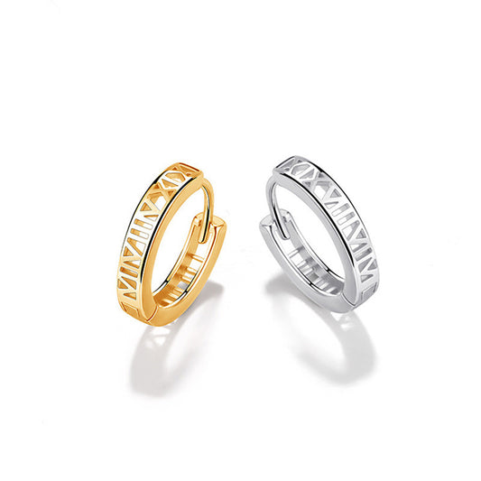 S925 Sterling Silver Earring Roman Earrings Jewelry Women