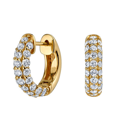 European And American Golden Geometric Circle Earrings