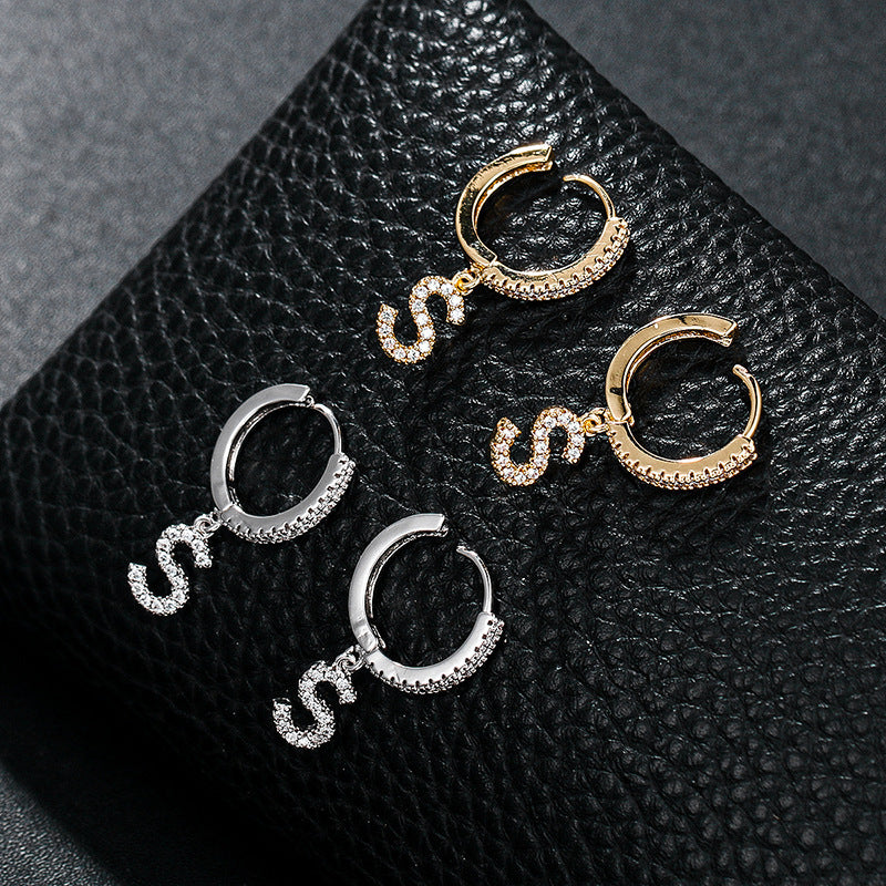 Women's Korean Style Small Earrings Half Circle