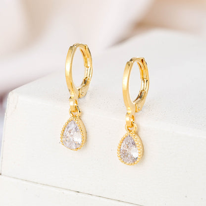 Special Interest Light Luxury Micro-inlaid AAA Zircon Earrings Necklace Set Women's Accessories